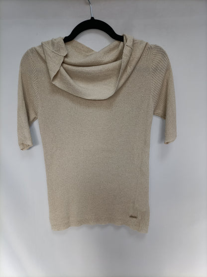 TINTORETTO. Top beige hilos T.m