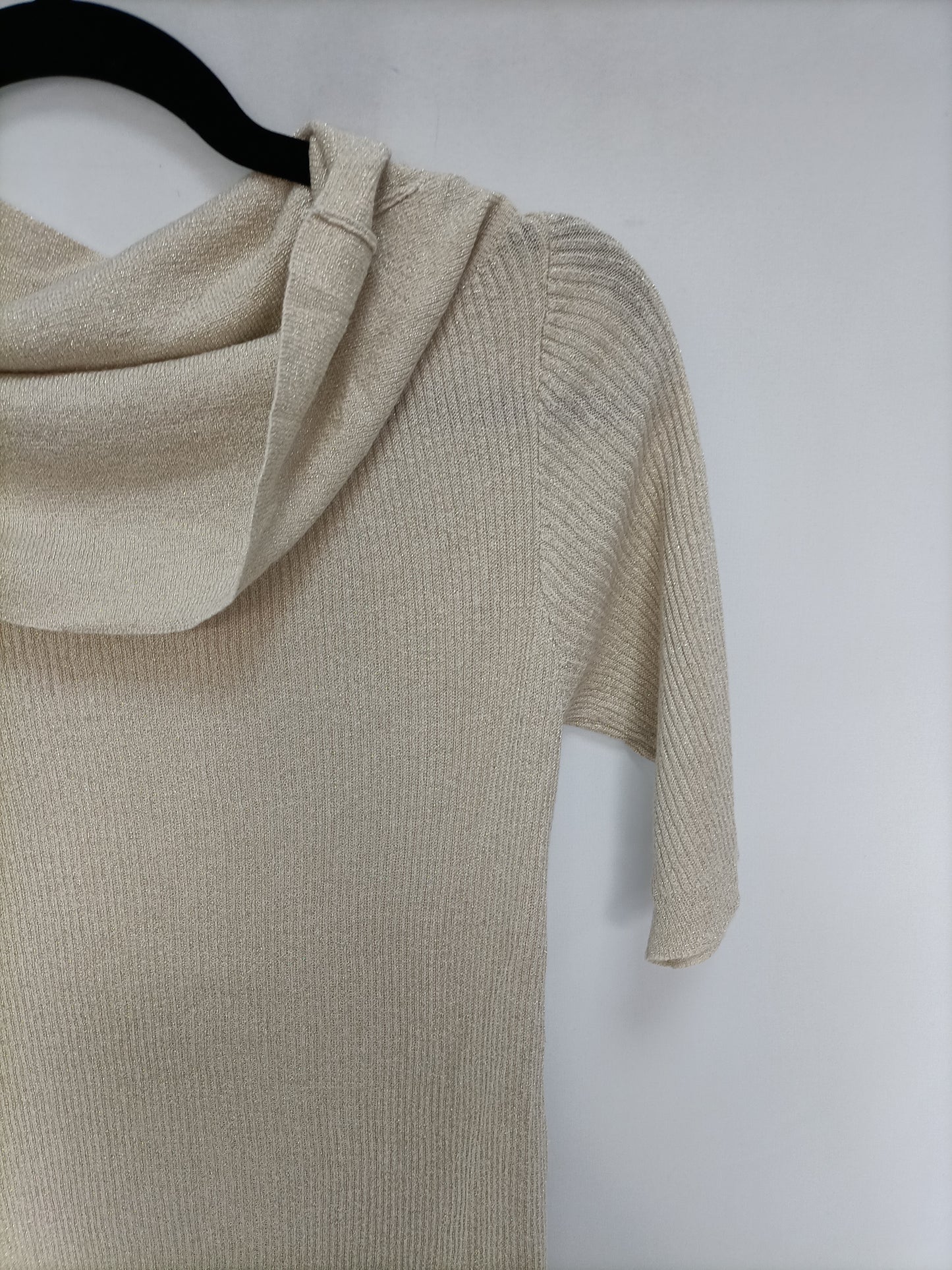TINTORETTO. Top beige hilos T.m