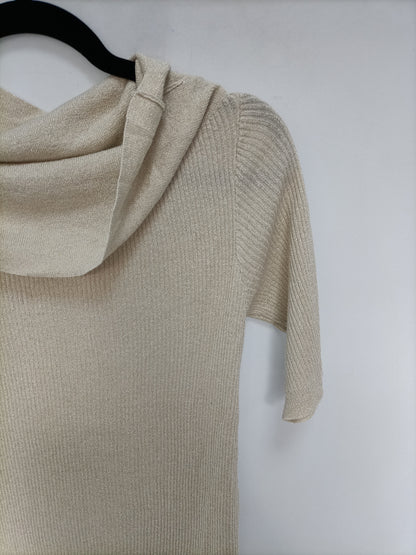 TINTORETTO. Top beige hilos T.m