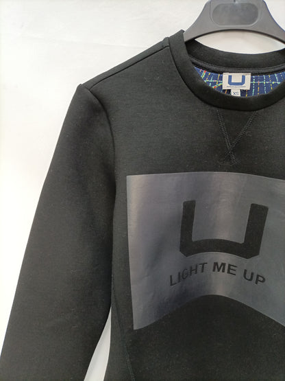 ADOLFO DOMÍNGUEZ. Sudadera negra neopreno T.xs