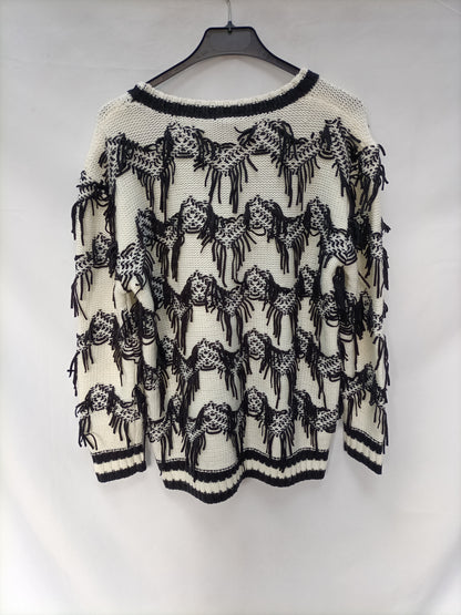 market.ADOLFO DOMÍNGUEZ. Jersey beige flecos T.s