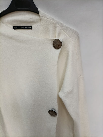SFERA. Cárdigan blanco botones T.m