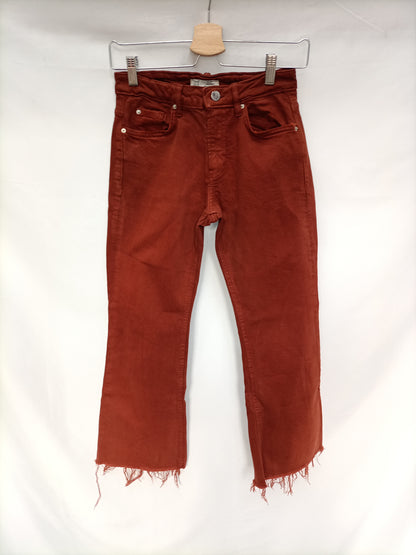 ZARA. Denim trousers in tile size 34