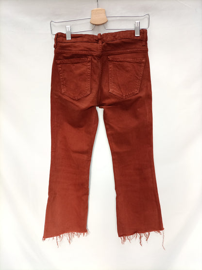 ZARA. Denim trousers in tile size 34