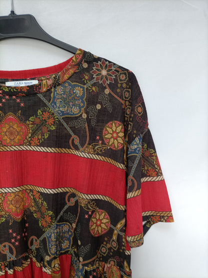 ZARA. Flowy printed T-shirt
