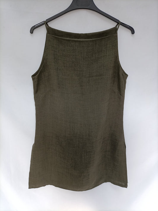 MANGO. Green Ts strappy top