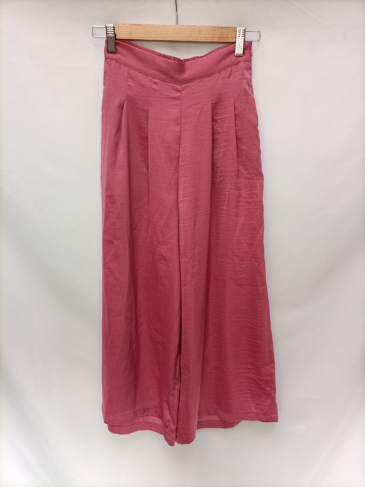 MANGO. Pantalón Palazzo rosa  T.34