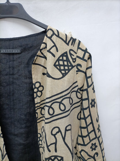 PHILIPPA. Chaqueta estampado elefantes T. U