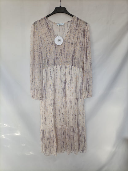 PINPOM LILI. Beige mido dress Tu (m)