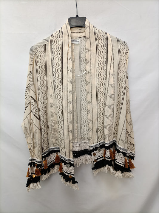ZARA. Ethnic fringed overshirt Tm