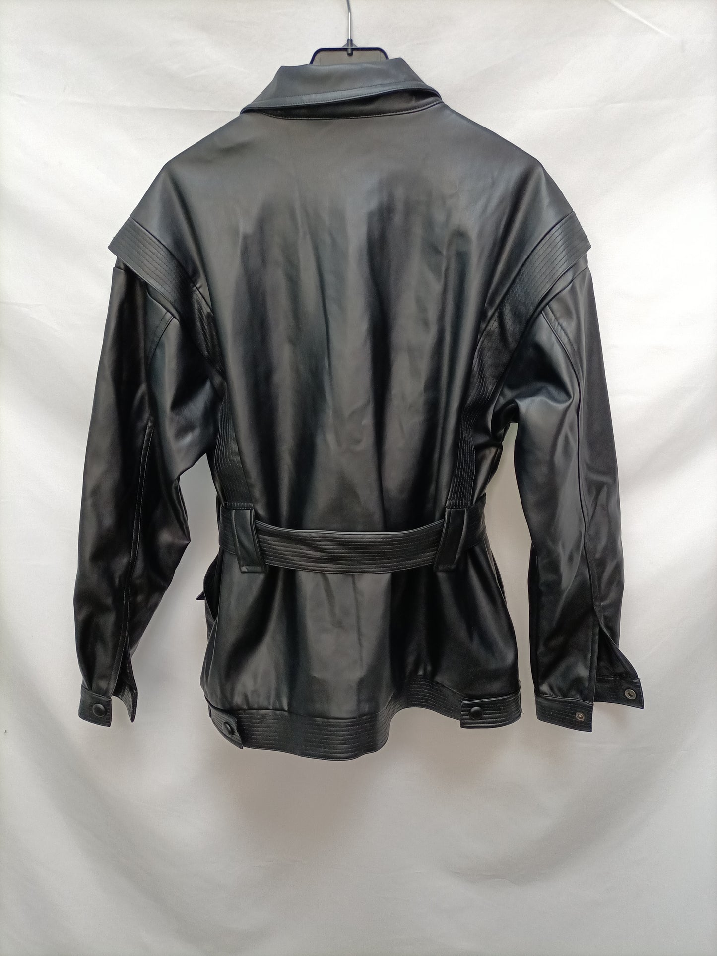 SUNCOO. Cazadoda negro efecto piel T.1 (s)