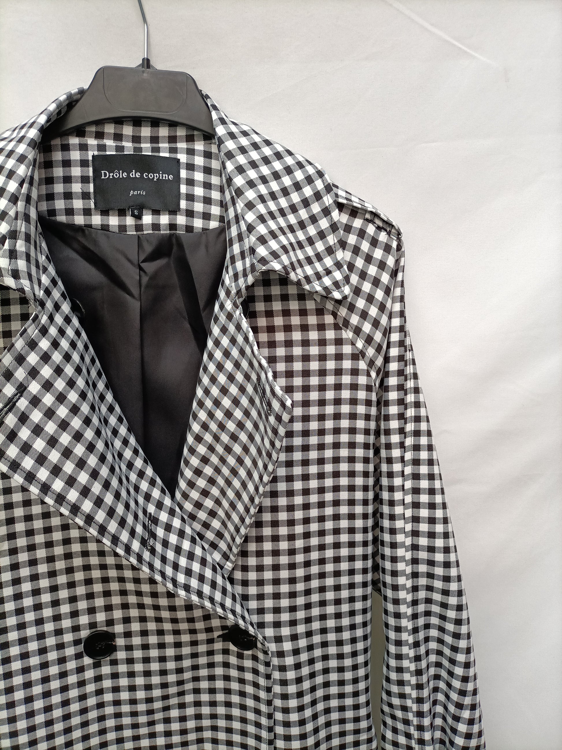 DROLE DE Ts gingham trench coat – Hibuy market