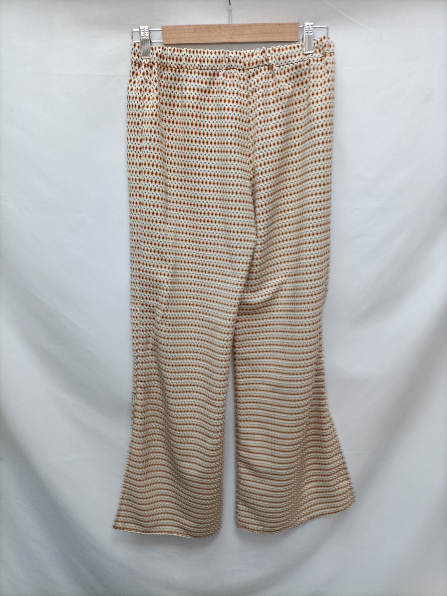 ETOILE BLANCHE. Pantalón rombos fluido T.s