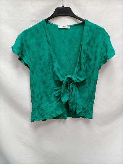 MANGO. Top verde palmeras  T.s