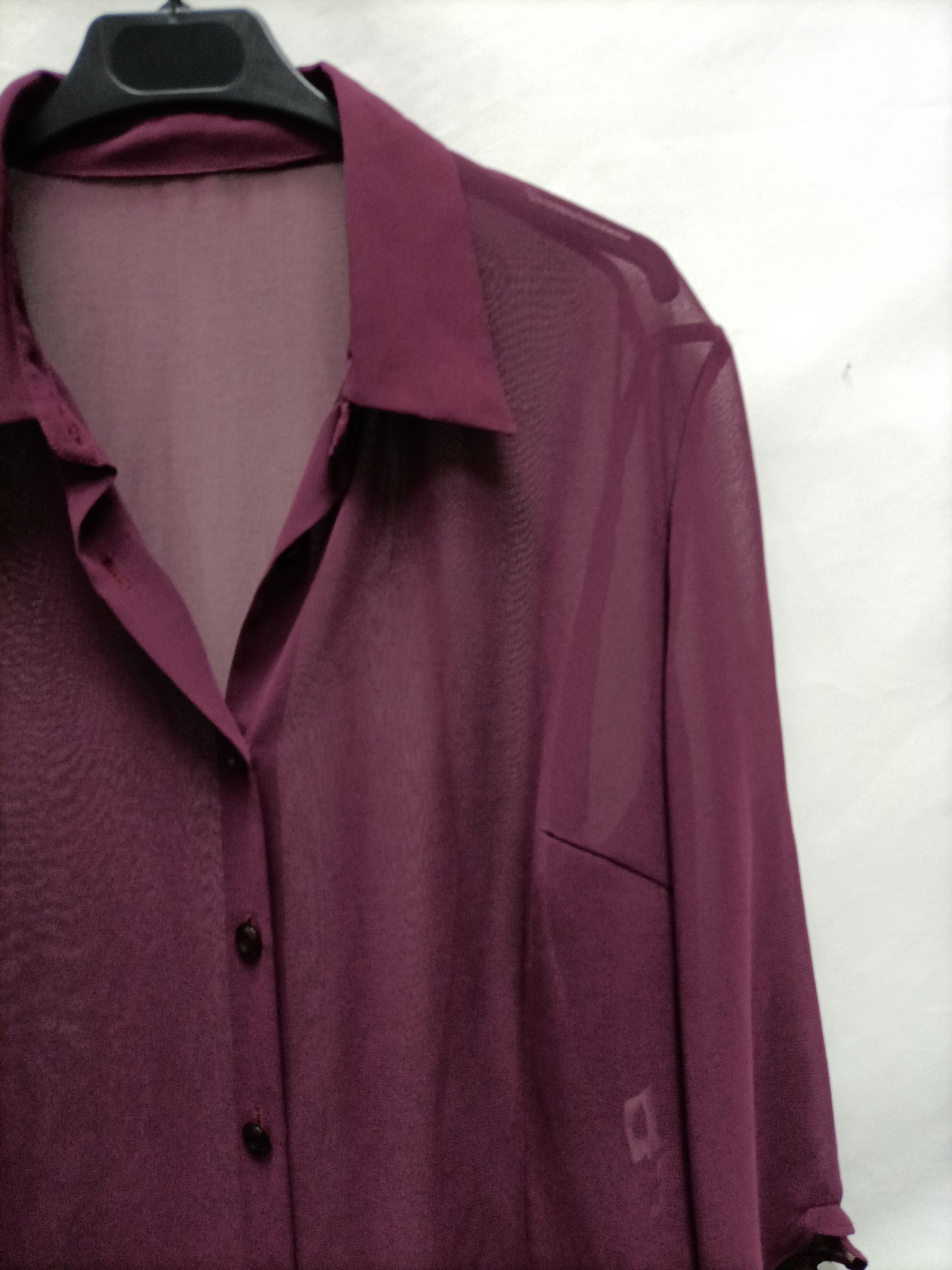 OTRAS. Blusa burdeos vintage  T.48