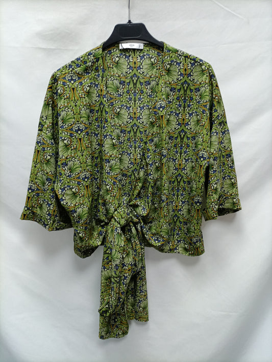 MANGO. Top anudado flores T.m