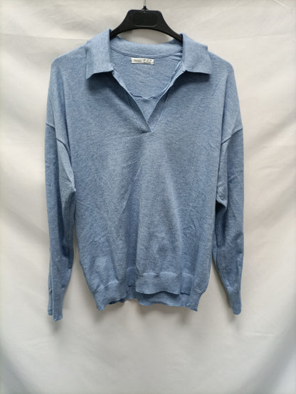 OYSHO. Jersey celeste T.m