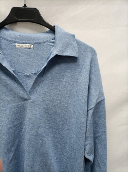 OYSHO. Jersey celeste T.m