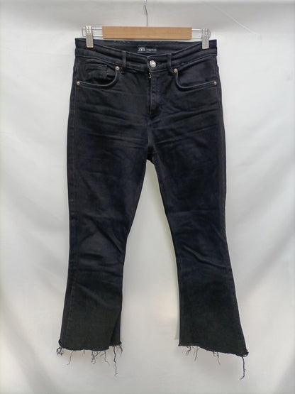 ZARA. Black denim trousers size 36