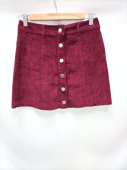BERSHKA. Buttoned Corduroy Skirt Ts