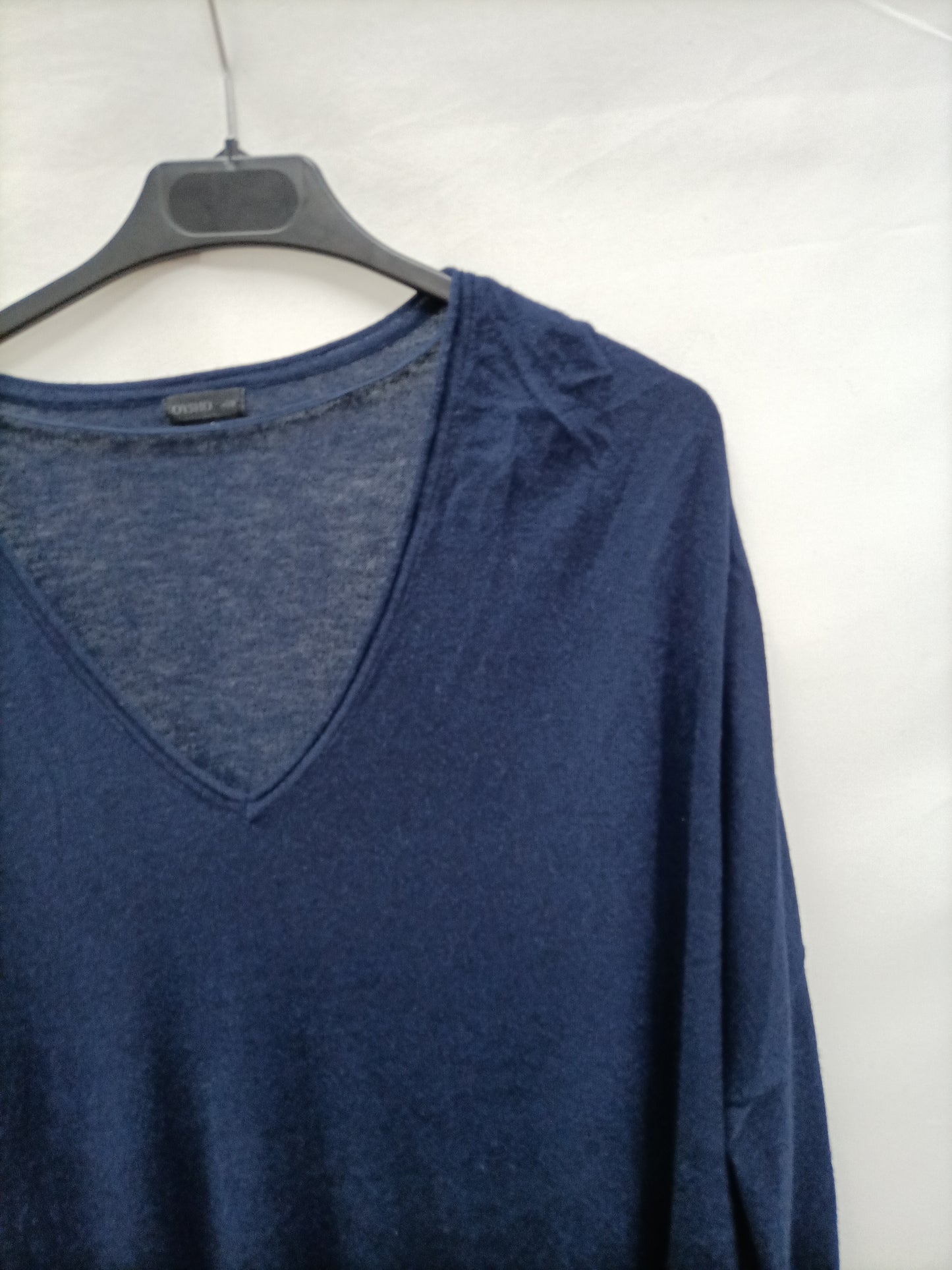 OYSHO. Jersey azul fluido T.l