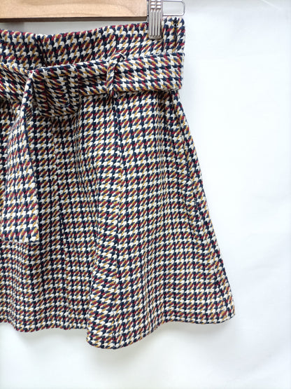 ZARA. Short houndstooth skirt Ts