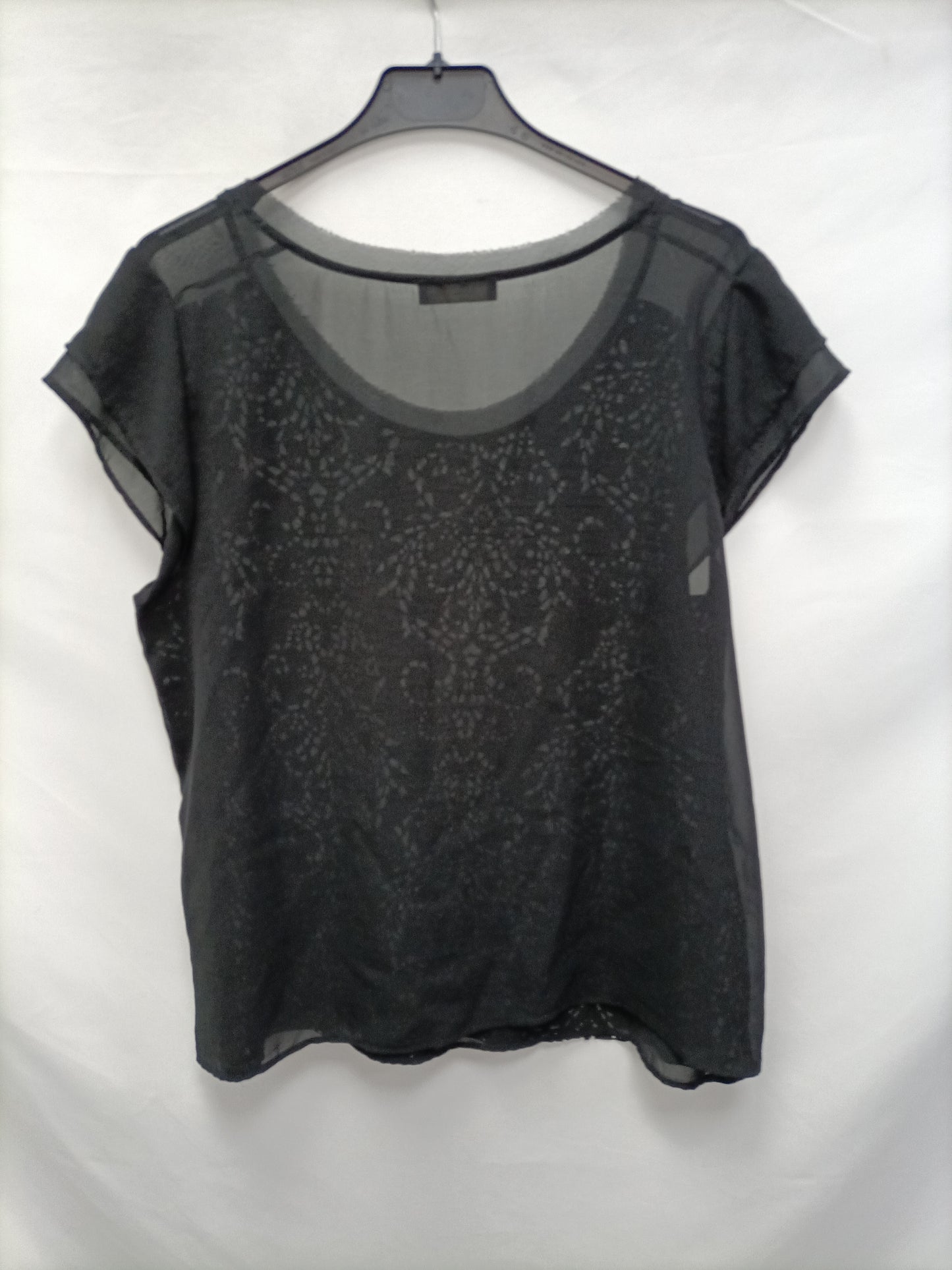 ZARA. Double textured blouse Tl