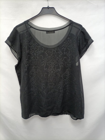 ZARA. Double textured blouse Tl