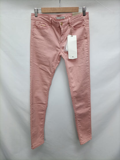 STRADIVARIUS. Pink denim trousers, size 38