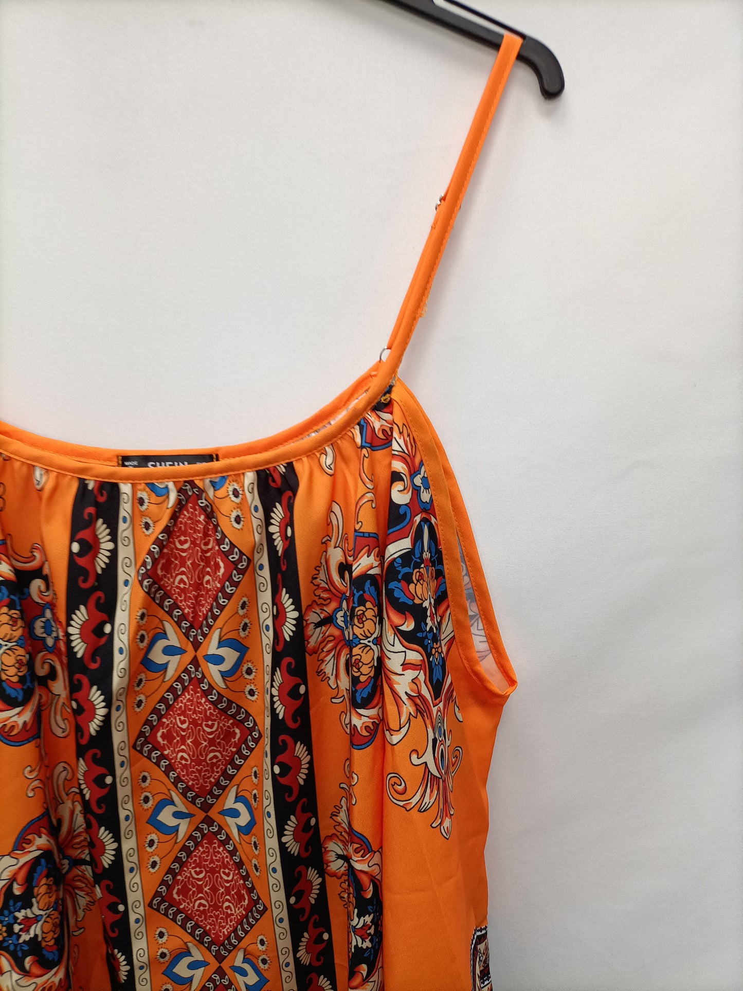 SHEIN. Vestido naranja hippie T.l