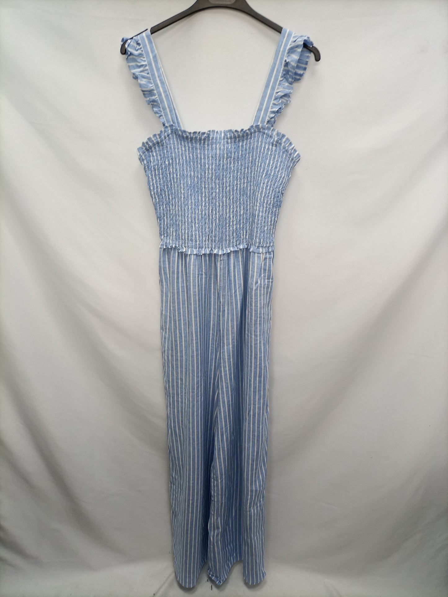 H&amp;M. Striped fluid jumpsuit size 38