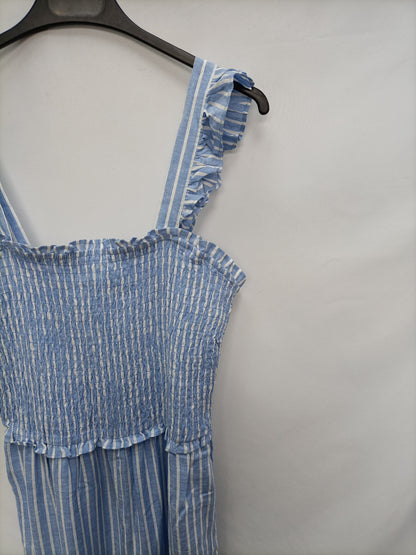 H&amp;M. Striped fluid jumpsuit size 38