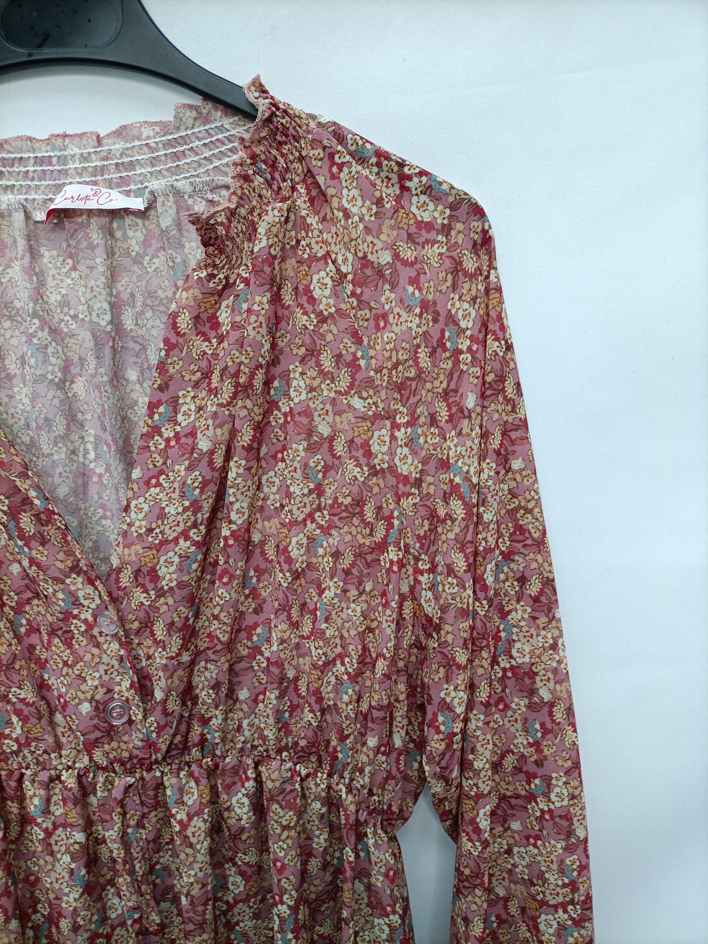 CARLOTA&CO. Vestido corto flores  T.u (m)