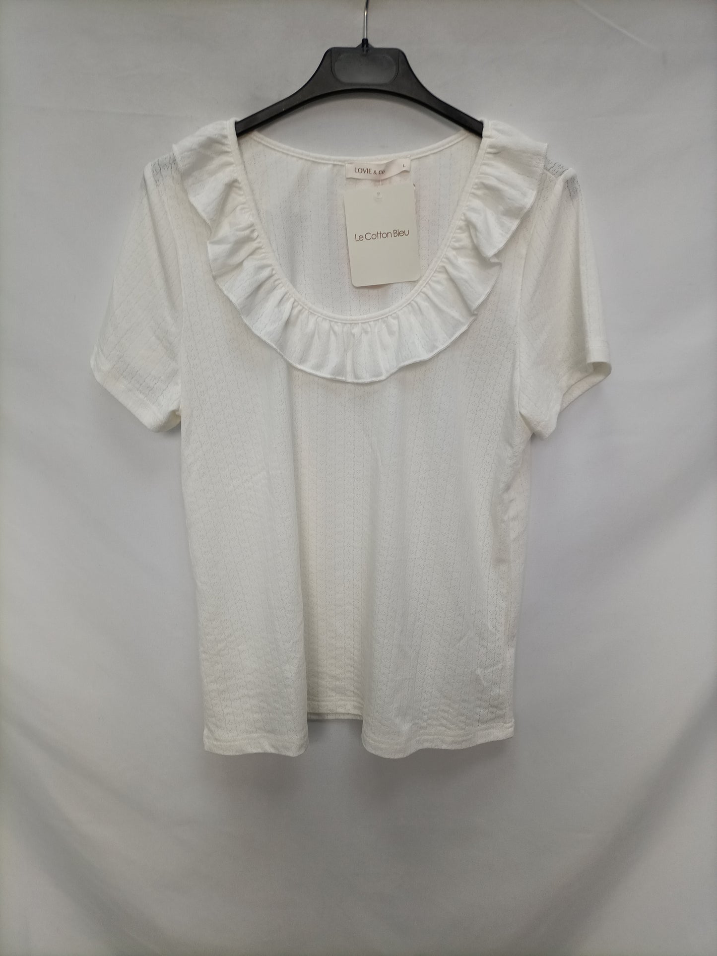 LOVIE&CO. Camiseta cuello volante  T.l