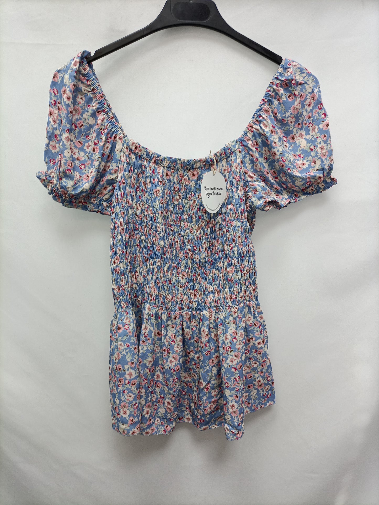 ALVAREZ ATELIER. Top nido de abeja flores T.u (m)