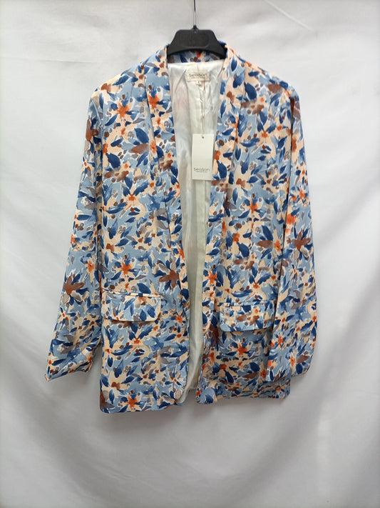 SEASON. Blaser estampado azules T.l