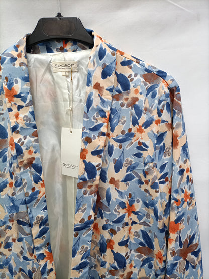 SEASON. Blaser estampado azules T.l