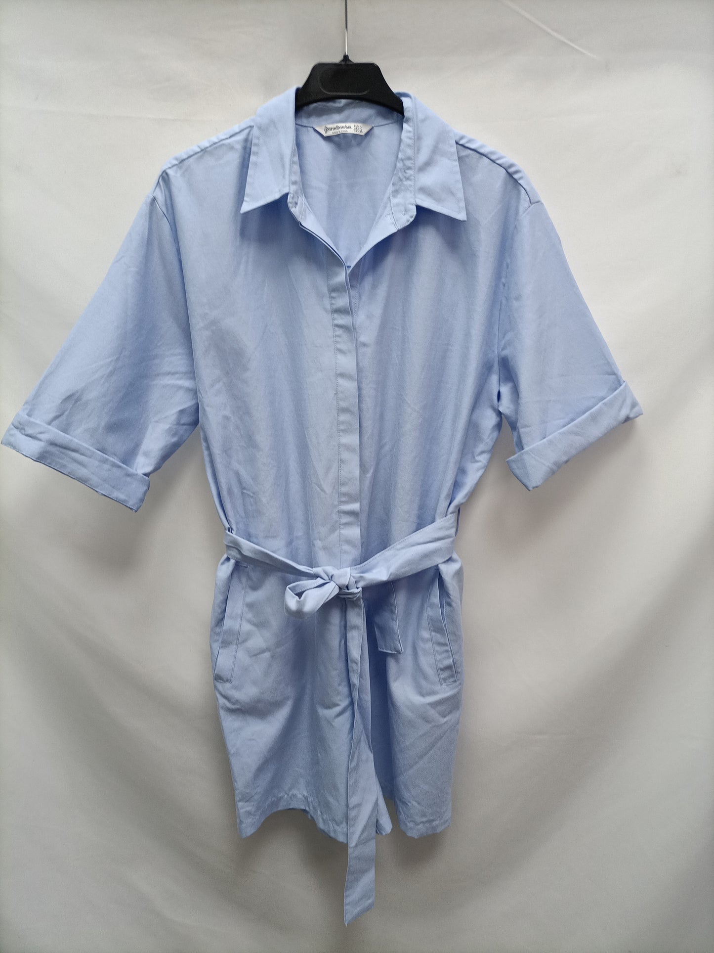 STRADIVARIUS. Blue bow Tl jumpsuit