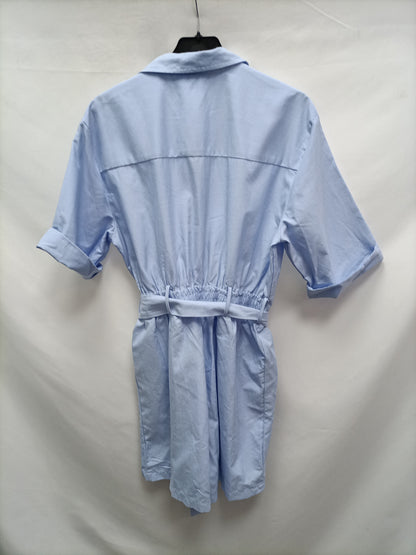 STRADIVARIUS. Blue bow Tl jumpsuit