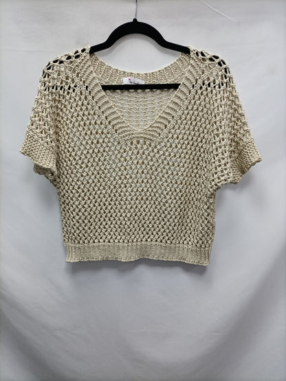 SOMETHING PRETTY. Beige knit top You (m)