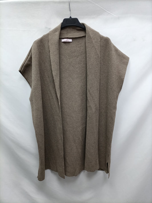 CARLOTA&CO. Chaleco punto marrón T.u (m)