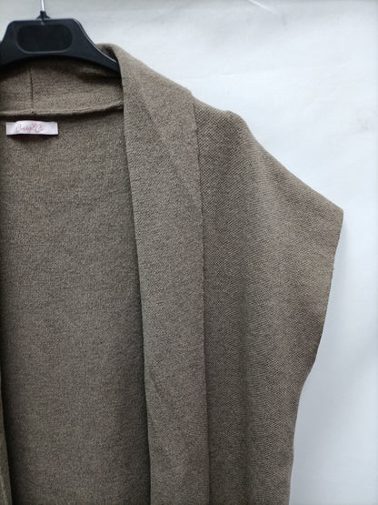 CARLOTA&CO. Chaleco punto marrón T.u (m)