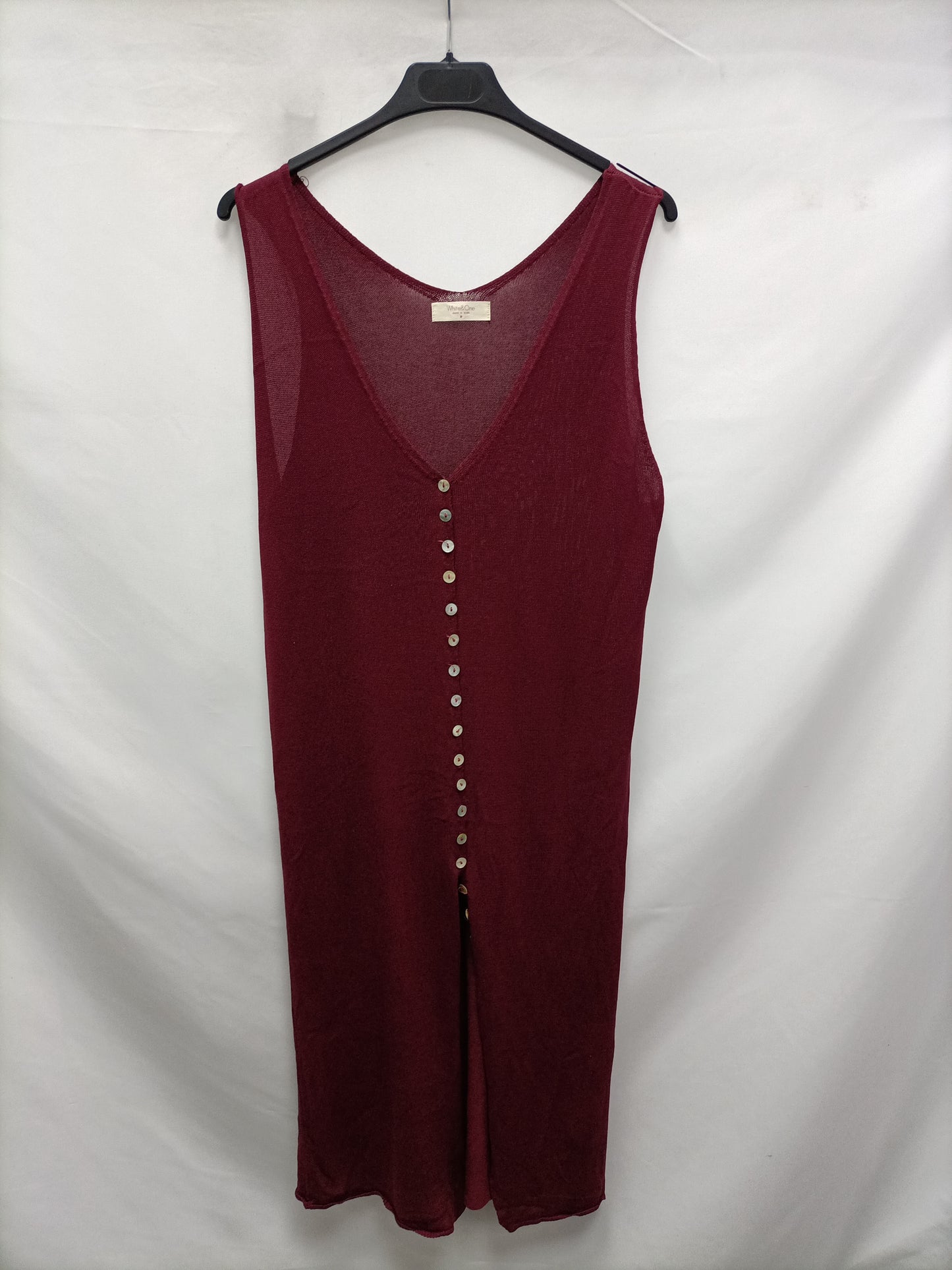 WITE&amp;ONE. Burgundy knit vest/dress Tu (m)