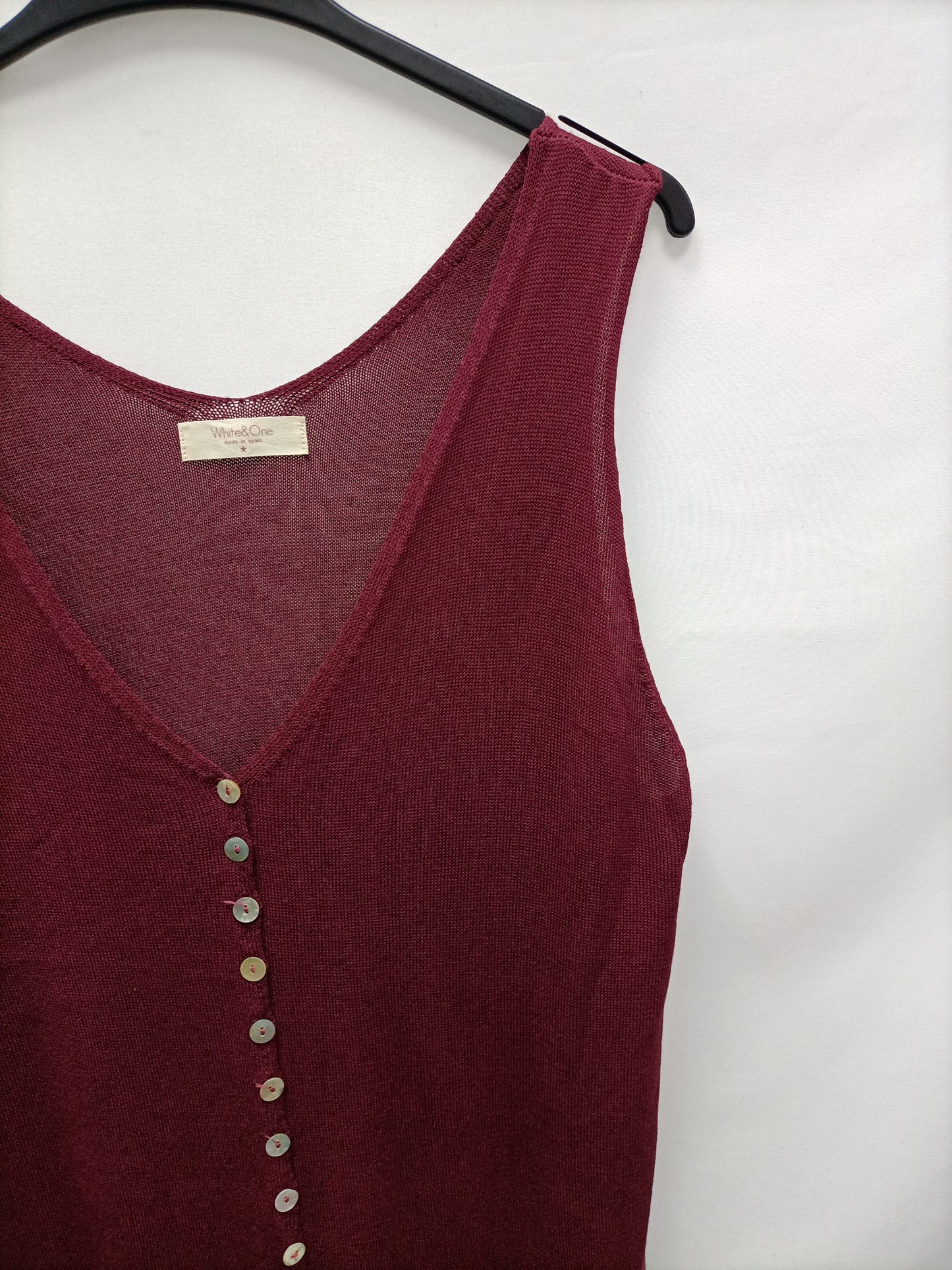 WITE&amp;ONE. Burgundy knit vest/dress Tu (m)