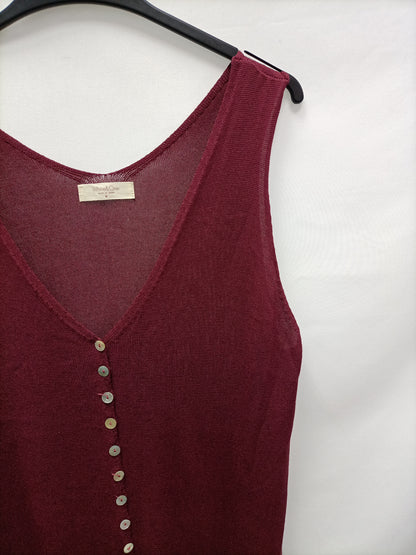 WITE&amp;ONE. Burgundy knit vest/dress Tu (m)