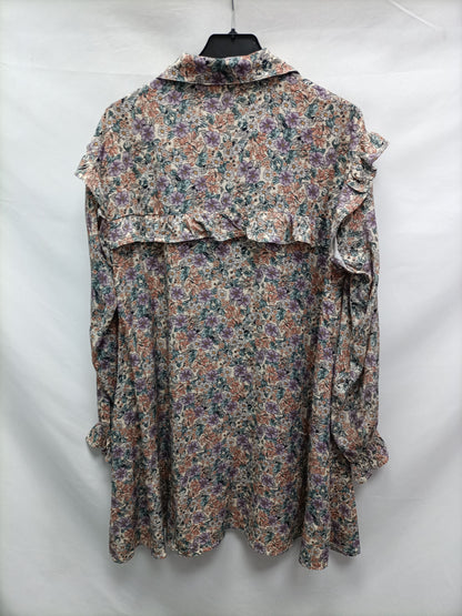 ALLO ALLO. Vestido camisero flores T.m/l