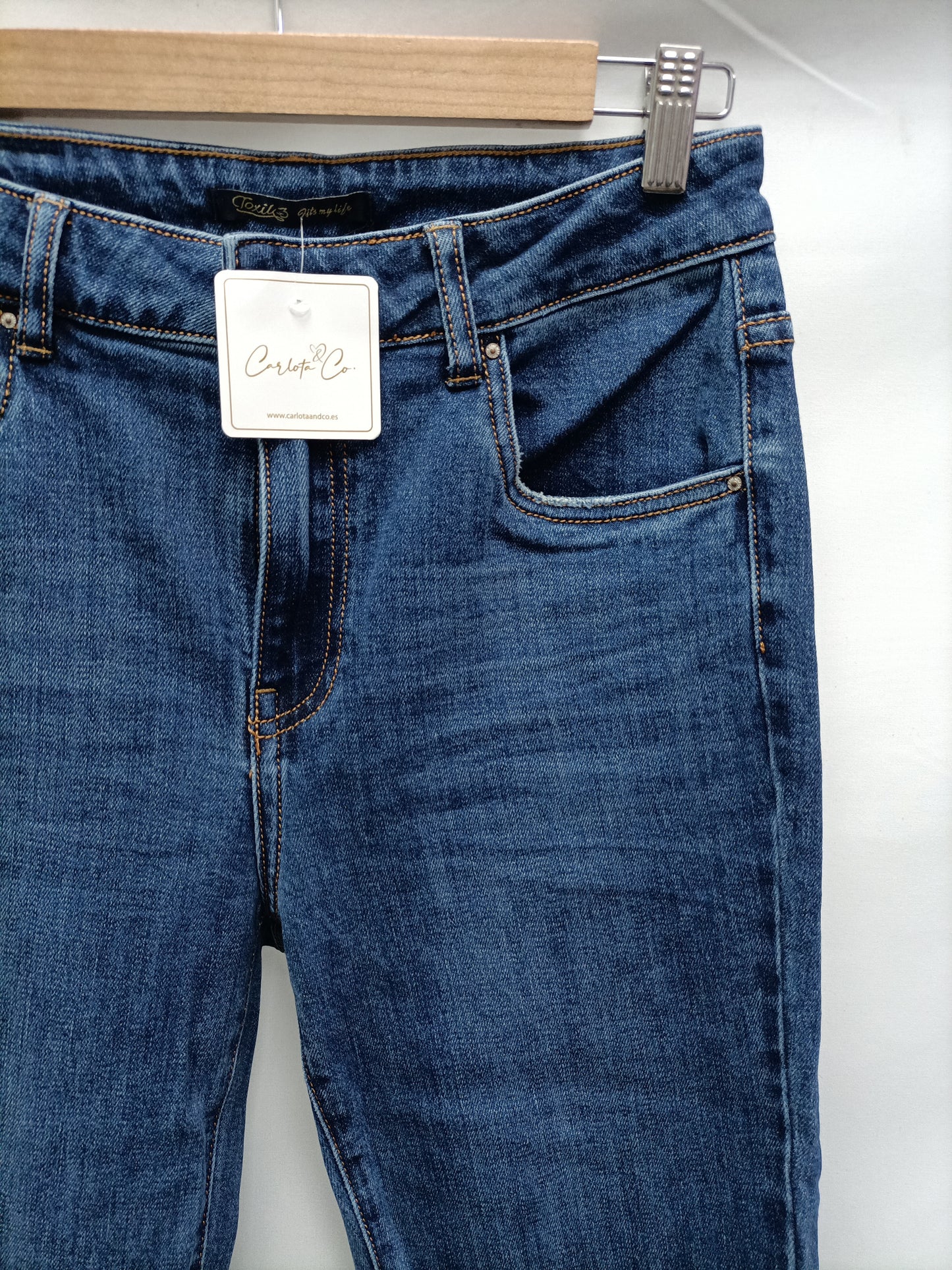 CARLOTA &CO. Denim oscuro de campanaT.40