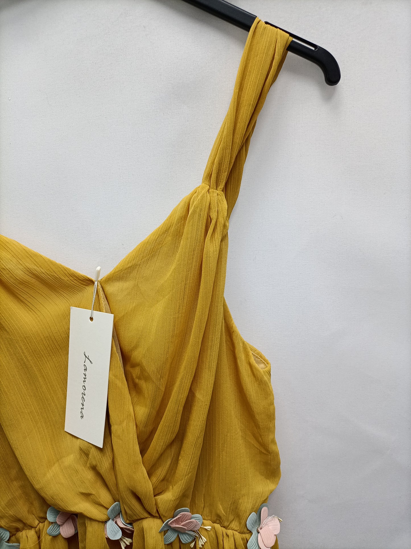 LAMORENA. Yellow floral top, size 38