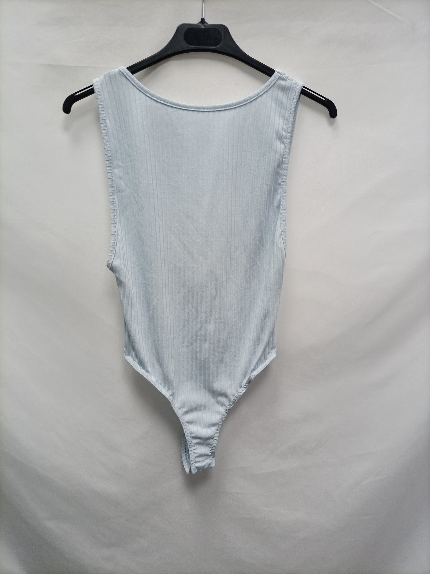 COLLUSION. Body celeste canalé T.38