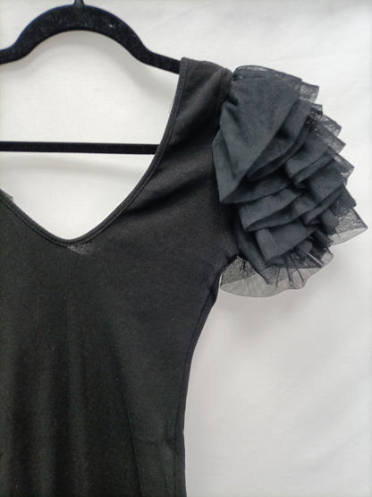OTRAS. Vestido negro mangas T.u(s)